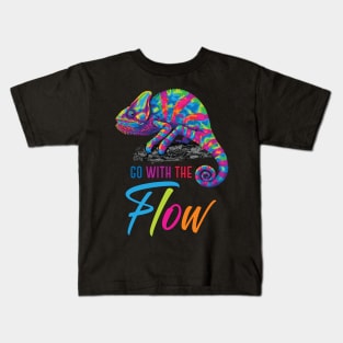 Go With the Flow Chameleon Kids T-Shirt